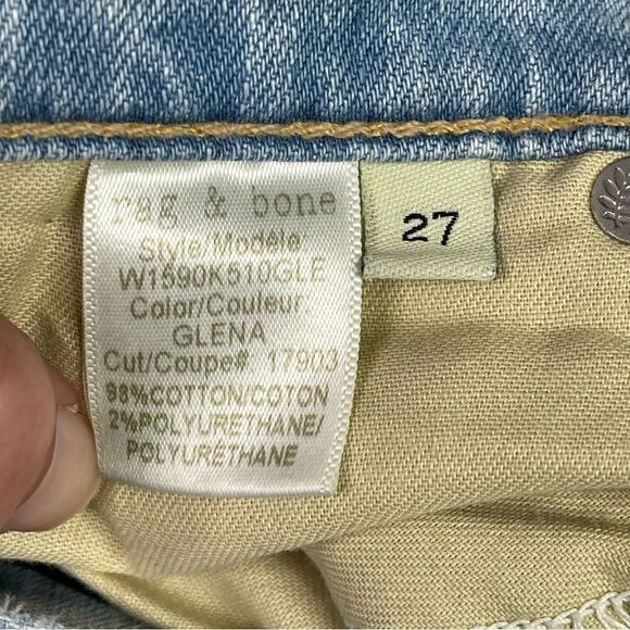 Rag & Bone Dre Jeans Women’s 27 Blue Skinny Low Rise Light Denim Stretch - Picture 7 of 15